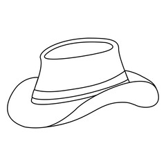 hat outline vector illustration