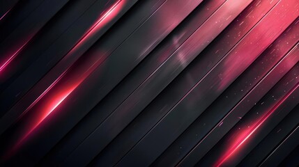 Obraz premium Colorful Abstraction amidst Dark Serenity, A Symphony of Pink, Red, and Black Geometric Forms