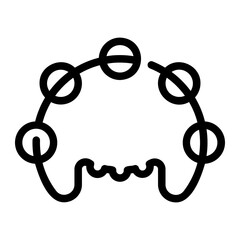 tambourine line icon