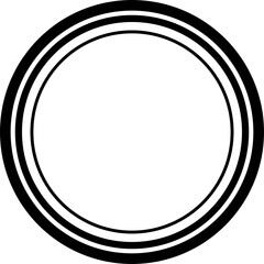 Circle line gradient. Geometric design element