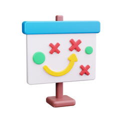 strategy 3d render icon