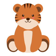 Cute Wildlife Diversity Character. Isolated Vector Illustration.