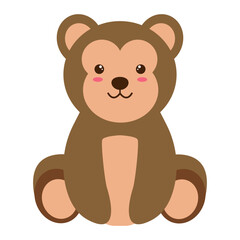 Cute Wildlife Diversity Character. Isolated Vector Illustration.