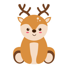 Cute Wildlife Diversity Character. Isolated Vector Illustration.