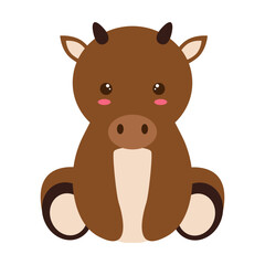 Cute Wildlife Diversity Character. Isolated Vector Illustration.