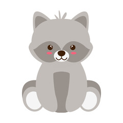 Cute Wildlife Diversity Character. Isolated Vector Illustration.