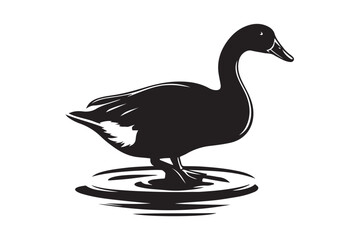 Duck vector Silhouette image