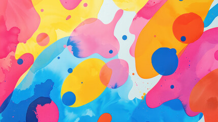 Whimsical Risograph Print, Cute Design, Spray