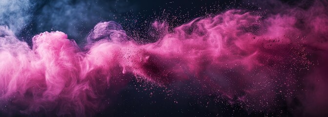 Fototapeta premium Abstract pink powder splatter background. Pink powder exploding