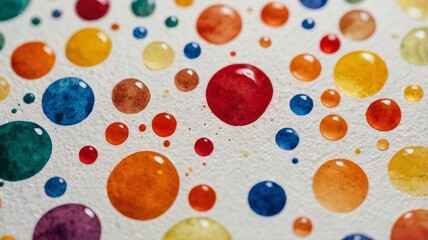 Colorful abstract background with drops of water on a white background. Abstract background