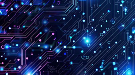 Fototapeta premium Abstract futuristic electronic circuit technology background