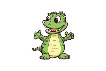 Fototapeta premium green dragon in playful mood vector sublimation mascot logo design