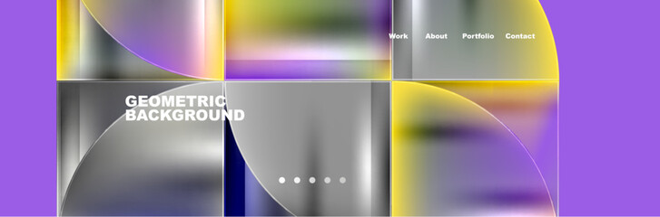 Circle triangle geometric web site page template. Vector Illustration For Wallpaper, Banner, Background, Card, Book Illustration, landing page