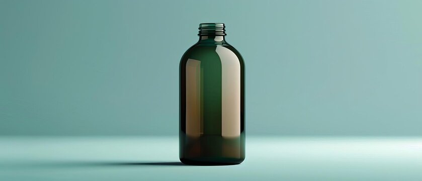 Illustrate a side view of a sleek, modern bottle labeled Preservatives - Natures Shield in a digital hyper-realistic style,