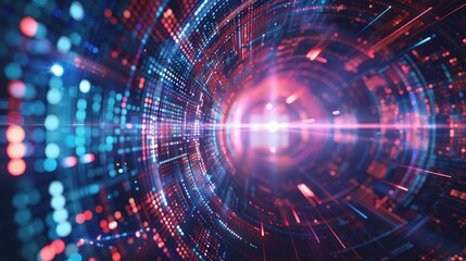 Obraz premium technology background and abstract digital tech circle