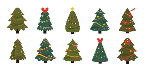 Christmas Tree Vector Set
