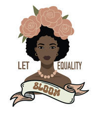 LET EQUALITY BLOOM T-Shirt design vector, Juneteenth day flag black pride t-shirt, Juneteenth black pride, celebrate Juneteenth independence day, black pride freeish design featuring, american african