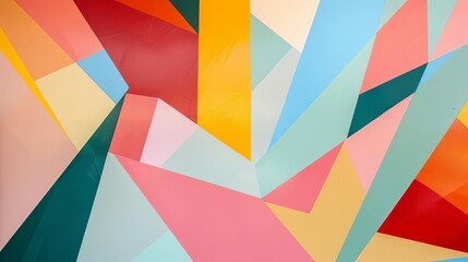 Modern pastel geometric art,