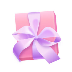 Realistic gift ribbon bow illustration isolated