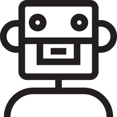 Fototapeta premium Robot Line Avatar