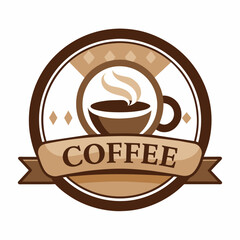 Minimal Coffee Logo, coffee cup sign, coffee cup icon