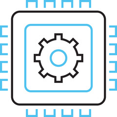 Microchip and Gear Icon
