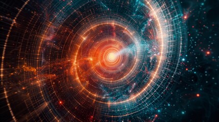 the mesmerizing gravitational interplay of planets with aligning orbits, presented in cinematic, Velvia, ultra-wide angle, saturated, and technicolor visual treatment from a top-view perspective.