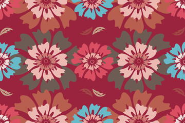thai pattern. seamless ,Traditional ethnic,thai pattern, fabric pattern for textiles,rugs, wallpaper, clothing, sarong, batik,wrap,embroidery,print, background,cover,illustration,floers pattern