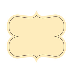 vintage style label on white background