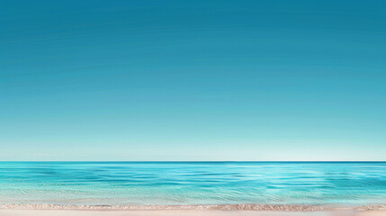 Fototapeta premium A beautiful blue ocean with a clear sky