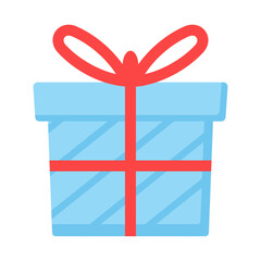 gift box flat illustration on white background