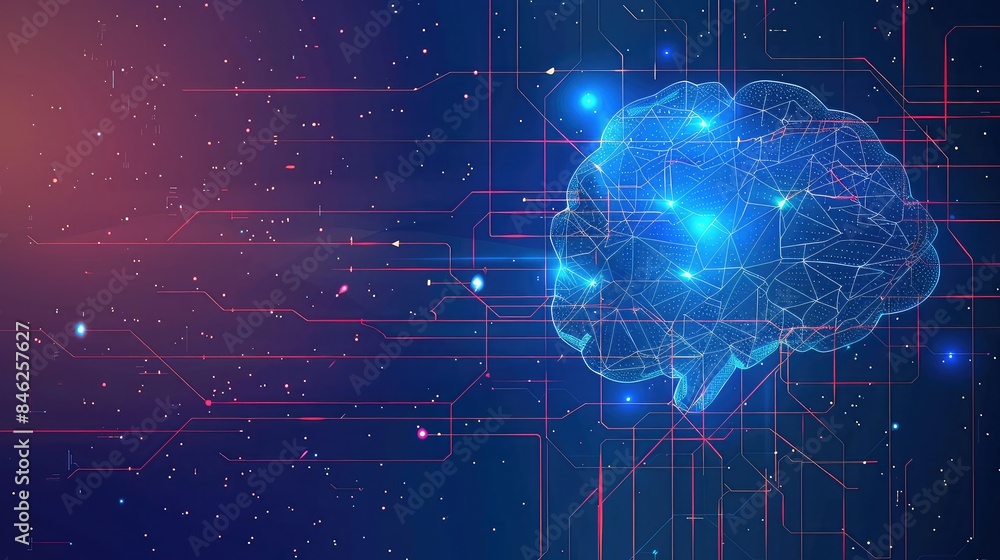 Poster virtual concept futuristic background with abstract ai, cloud computing, and machine learning elemen