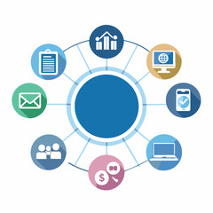 Comprehensive Digital Marketing Analysis Infographics backgrounds