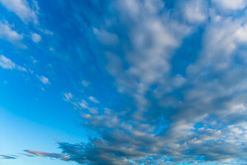 Beautiful cloudy sky in
Camargue, in the morning, in the south of France