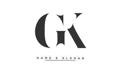 GK, KG, G, K Abstract Letters Logo Monogram