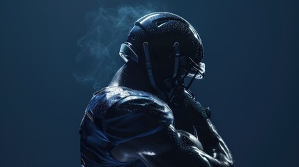 Naklejka premium American football player athlete