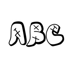 alphabet graffiti icon
