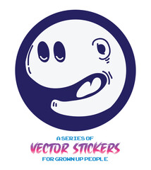 Fototapeta premium Vector sticker series for grown up people