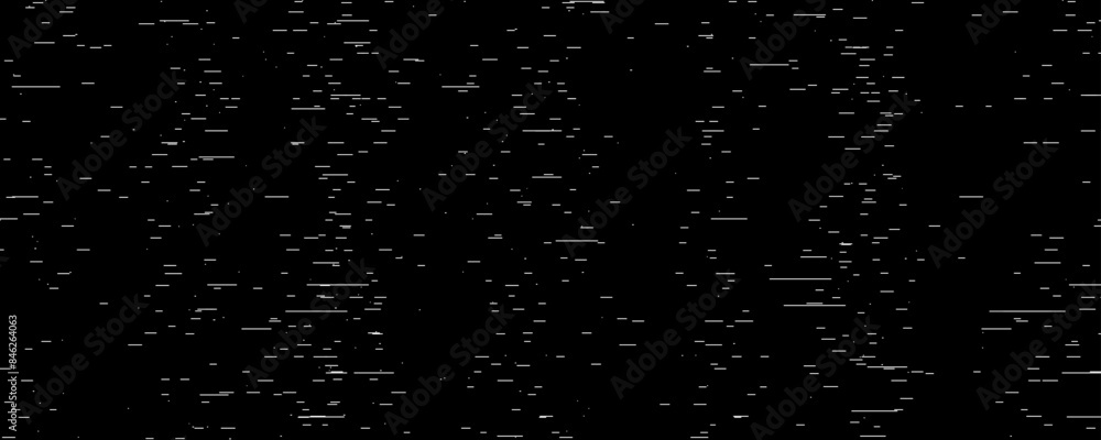 Poster TV static noise texture. Lost or bad signal concept. Random rippled video tape background. Glitch vhs pixel snow noise wallpaper. Image distortion distressed backdrop effect. Vector illustration