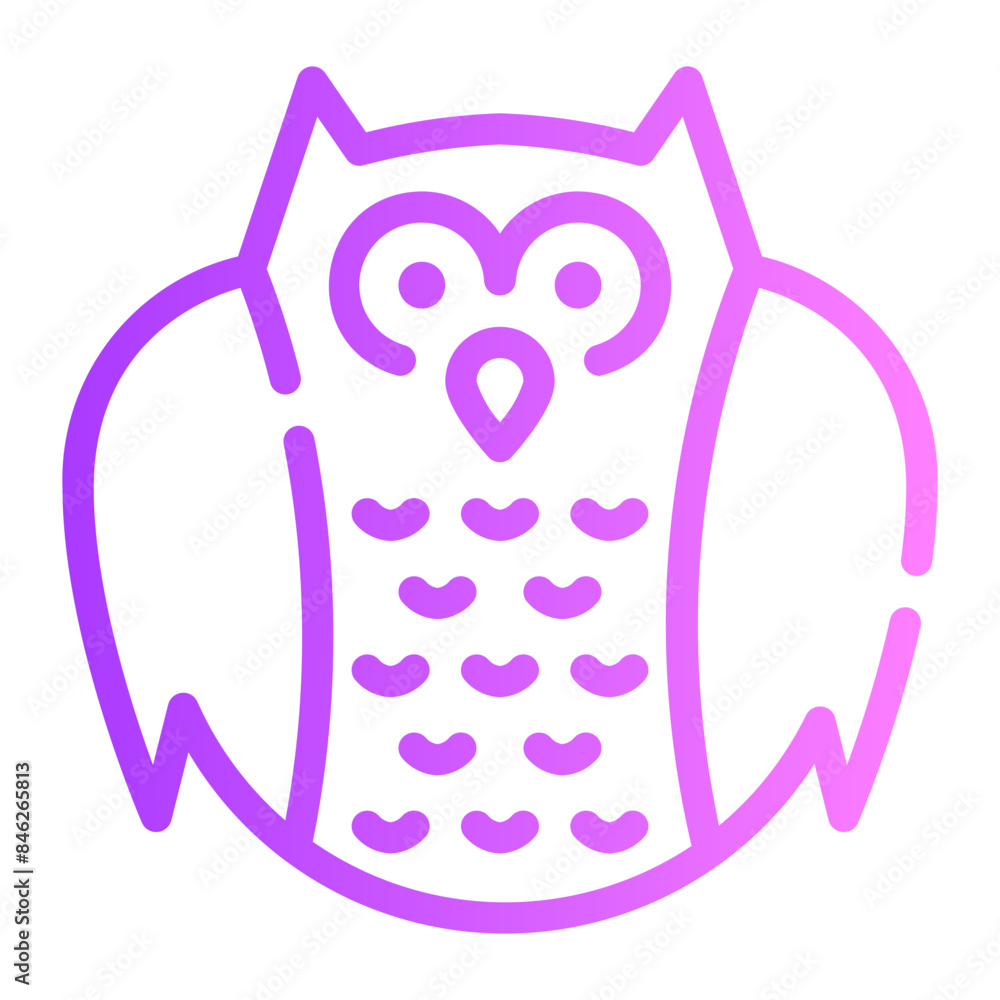 Wall mural owl gradient icon