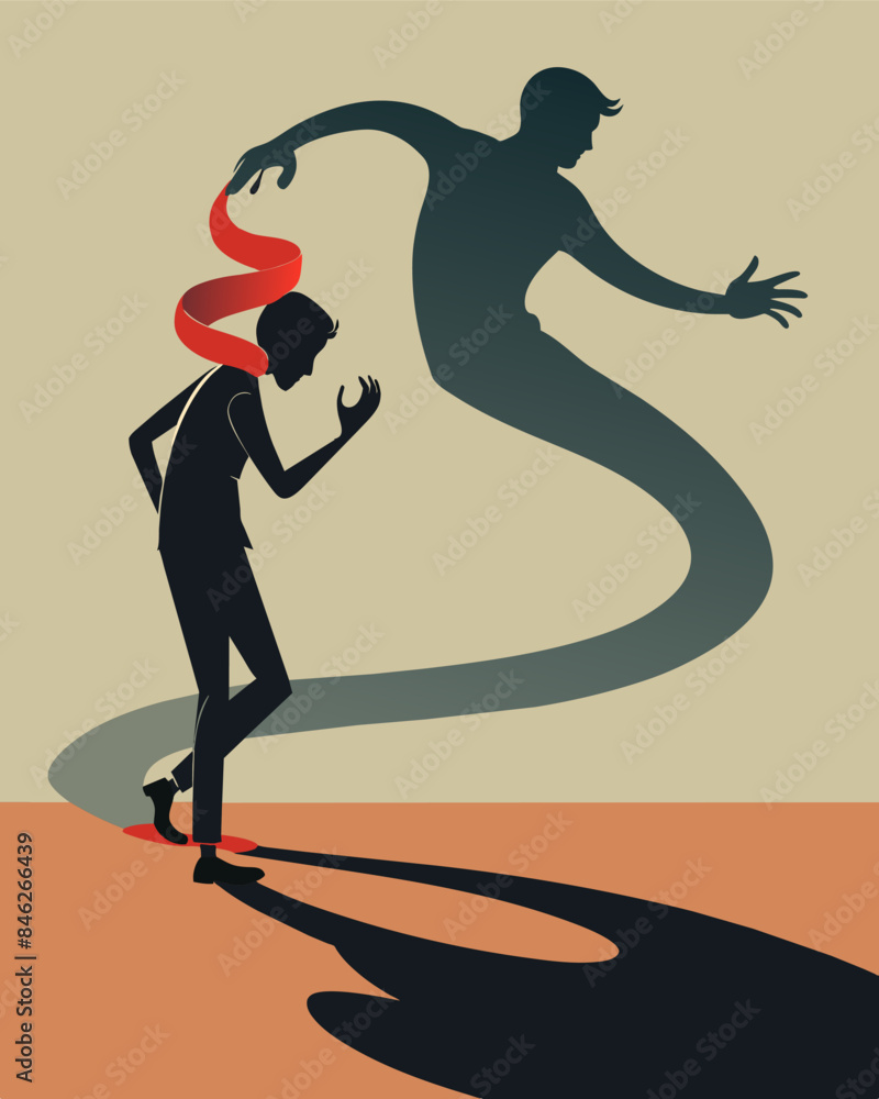 Poster the persons shadow seemed to have a mind of its own twisting and contorting to manipulate their ever