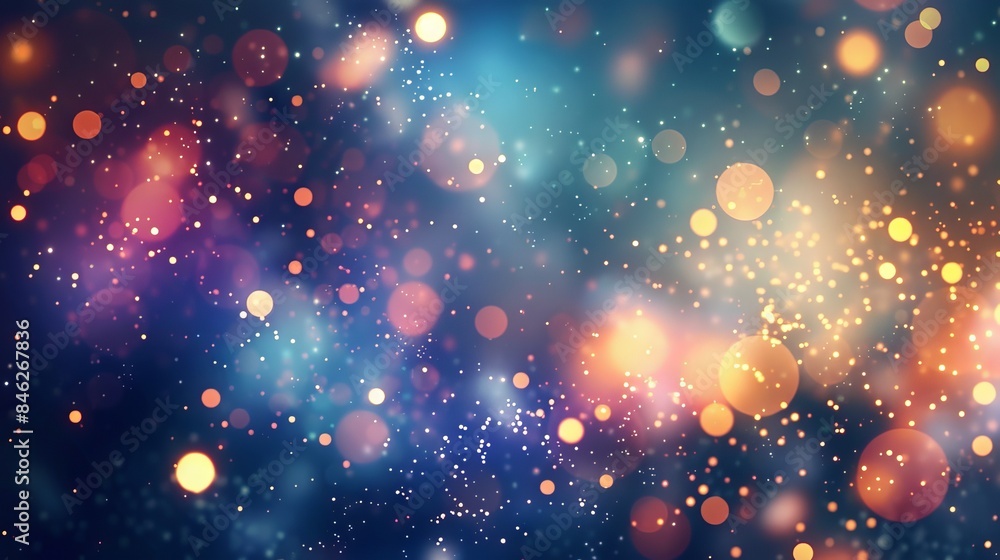 Aufkleber abstract light blur and bokeh effect background with vector defocused sunshine and sparkling lights 