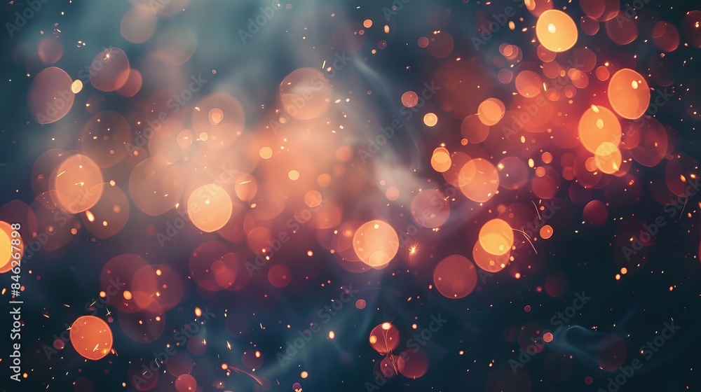 Aufkleber abstract light blur and bokeh effect background with vector defocused sunshine and sparkling lights 