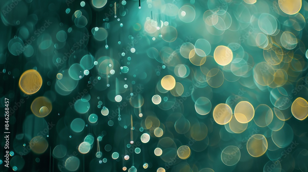 Poster green bokeh nature abstract background vector illustration for fresh and serene design projects with