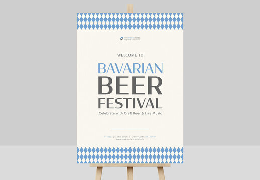 Oktoberfest Beer Event Welcome Sign Template