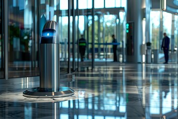 Digital fingerprint scanner, scan biometric identity and access password thru fingerprint, concept of cybersecurity and data protection, security system - Generative AI - 9