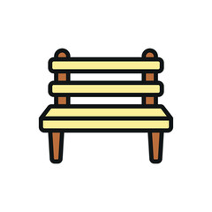 Bench icon vector design templates simple and modern