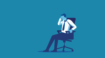 Regret on business mistake, frustration or depressed, stupidity or foolish losing all money, stressed and anxiety on failure concept, frustrated businessman holding his head sitting alone on the chair