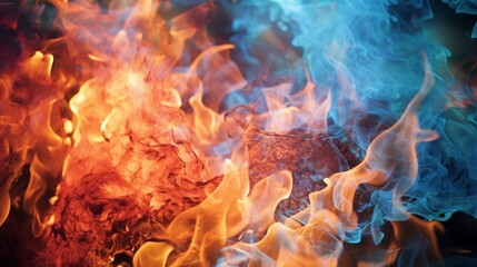 magnified view of fire sparks, revealing their intricate structure and mesmerizing colors.