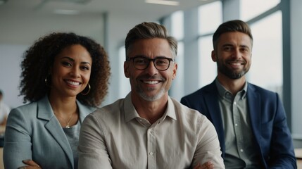 Diverse Group of Office People in Meeting Room Different Races Men Women Asian Black African American White Hispanic Harmony Unity